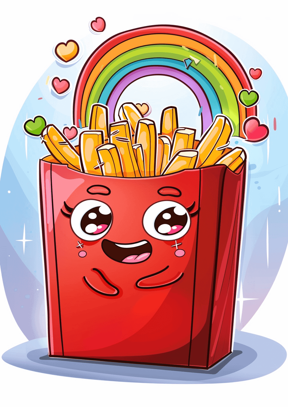 Rainbow Top Fries Celebration